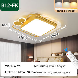 GOGEOUS creative ceiling lights modern design LED center light for ceiling Aisle ceiling lights tri colors dimming with remote Energy Saving ceiling lamp for Bedroom Living Room Corridor Balcony