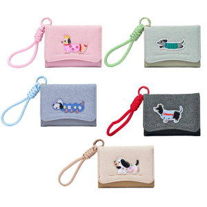 Cartoon Sausage Dog Wallets Coin Bags Card Holder PU Leather Coin Purse Korean Styles Change Purse Small Wallets