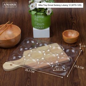 Mika Tray Donat Sedang Lubang 12 Isi 25 Pcs MTD-12S Amaris Packaging