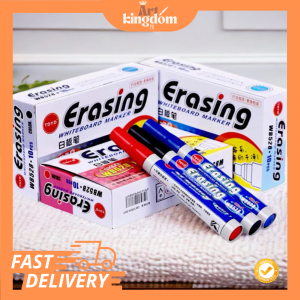 AOWA WB-528 Erasable Whiteboard Marker – Black Ink | 10pcs/Box | School & Office Supply by Art Kingdom PH