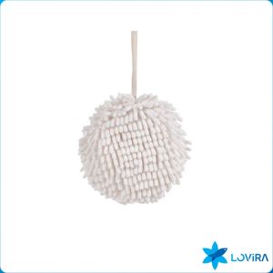 LoviRa Soft Absorbent Wipe Hand Towel Ball Kitchen Soft Plush Chenille Hanging Towel for Hands