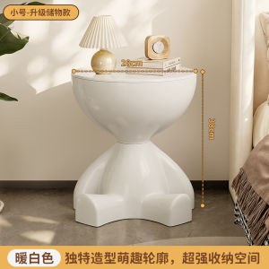 OTA Bedside Table Coffee Table Lightweight Storage Home Livingroom Cream Style Bedroom Small Round Table Side Meja kopi kreatif 创意平头小茶几