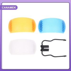 【CANAMEK】 1 2set Diffuser Cover For DSLR Camera Diffuser Cover 3 Color 3 In 1 Up Flash Diffuser Cover For DSLR SLR Cameras