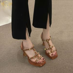 Katerina Fashion Unique High Heels Platform Sandals Adjustable Strap For Women #K-23-7