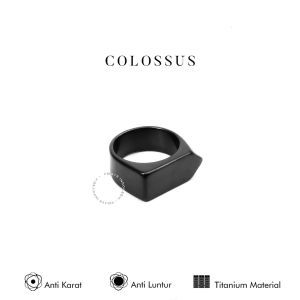 Emrys Premium Ring COLOSSUS Real Titanium Anti Karat Cincin Titanium Pria Wanita