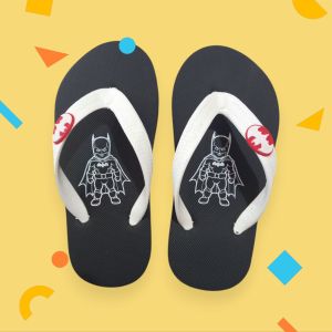 Sandal Sendal Jepit Japit Anak-Anak Laki-Laki Cowok BATMAN Polos Hitam