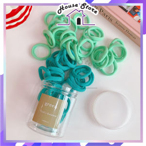 HS 50Pcs/box Hair Band Fashion Colorful Head Rope Hair Accessories Korean Style Colorful Hair Ties Seamless Elastic