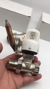 Brass 2 way Straight thermostatic radiator valve for heating system temperature controller valve energy save 30-70degree