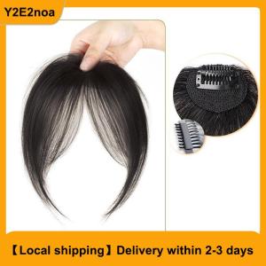 【Local shipping】 Middle Part Fake Bangs Fringe Synthetic Topper Hairpiece Clip-In Bang Extension Natural Invisible Clourse Hairpiece Women