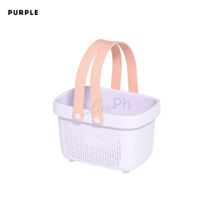 Portable Bathroom Basket with Ventilation Holes and Silicone Handle Large Capacity Organizer Ideal for Towels Shower Gel