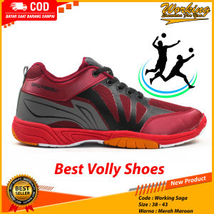 Sepatu Li-ning Saga Sepatu Olahraga Bulutangkis Volly Lari Tennis Jogging Sport Import Pria Terlaris