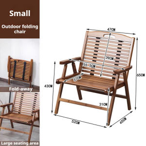 Bamboo comfortable folding chair folding lounge chair portable outdoor camping dining chair beach fishing chair