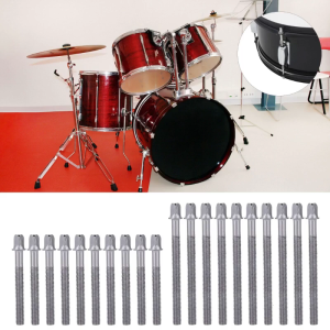 10pcs Trống căng thẳng que trống Bộ gõ trống Lug Ổ Khóa trống Lugs trống căng thẳng que vít snares trống linh kiện sửa chữa