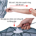 Lồng Bát Quái Tự Bung Dạng Ô Dù Khung Thép Carbon Chống Gỉ Lưới 3 Lớp Bẫy Tôm Cá Cua Lươn Nhiều Cửa Tặng Mồi Chemeng Store. 