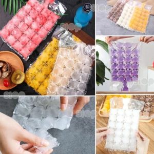 Kantong Plastik Es Beku Sekali Pakai Cetakan Es 1 Bungkus Isi 10pcs Terbuat Dari Plastik Food Grade Berkualitas Tinggi