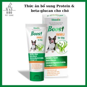 Vemedim Boost IMMU Dog gel dinh dưỡng tảo biển cho chó cung cấp chất khoáng xơ & tăng sức đề kháng tuýp 60g