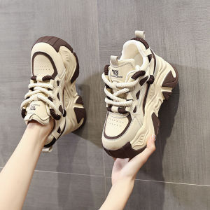 Sepatu Sneakers Wedges Hak Tebal Tali Wanita Premium SSK 2447