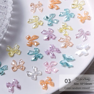 UR SUGAR 50Pcs/Bag Auroras Rose Flower Nail Charm Parts 3D White Flatback Nail Rhinestones Nail Art Decoration Accessories DIY