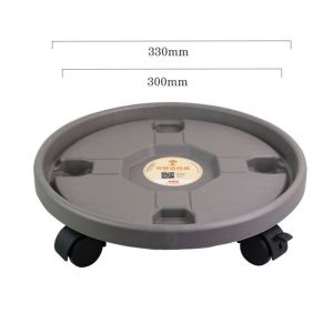 Heavy Duty Mobile Flower Pot Stand Universal Casters Movable Flower Pot Wheels Garden Planter Thickened Round Plastic Tray Plant Pots