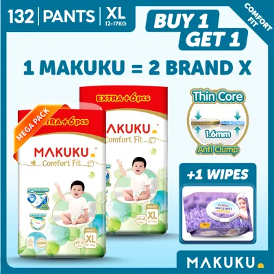 【B1T1 BUNDLE】 MAKUKU Comfort Fit Tape and Pants Diaper Ultra Thin Soft Breathable Super Absorbent Baby Diapers