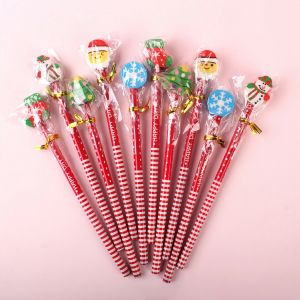 SET10 Bút chì NOEL kèm tẩy hình thú _bút chì hoạt hình_bút chì noel dễ thương bút chì cute cho học sinh GA625