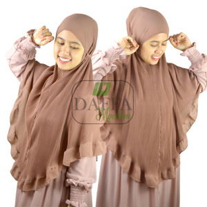 Daffa Moeslem / Bergo Maryam Jumbo Terbaru / Hijab Instan Terbaru / Kerudung Instan / Bergo Maryam Jumbo Rempel Plisket Lidi Cerutty Babydoll / Bergo Maryam Jumbo Kerut / Hijab Kekinian 2021