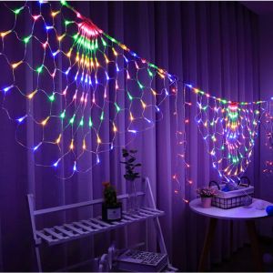 Đèn Trang Trí LED Lưới Nhiều Màu Ngoài Trời Phù Hợp Cổng Nhà Sân Vườn Ban Công