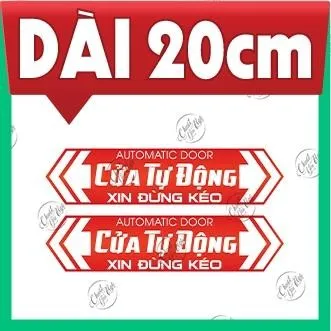Combo 2 miếng dán CỬA TỰ ĐỘNG mũi tên decal dán cửa kính cửa ô tô xe hơi logo automatic door nhiều kích thước