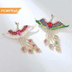 【PCWFKef】 Thời trang Rhinestone bay Phượng trâm cài cho phụ nữ quần áo áo trang sức accessries Quà Tặng