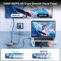 Acasis 2-in-1 capture Card Thu Hình 1080P60 & Dock Cho Nintendo Switch, iPad, Máy Tính Xách Tay | USB 3.0 Độ Trễ Cực Thấp | HDMI, USB-C, Sạc PD, Cổng Âm Thanh | VC-003Pro. 