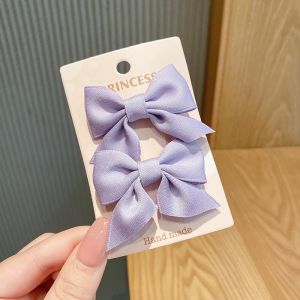 2Pcs Jepit Rambut Pita Anak Lucu Jepitan Rambut Fashion Jepitan Ribbon Hair Pin Gaya Korea Kids Import Murah