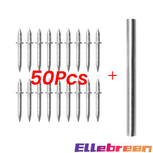 Ellebreen 50/100Pcs Double Headed Nail for Seamless Wood Paneling Non-marking Nails Skirting Line Fixator