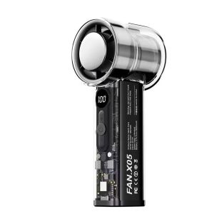✅100% Original Yoky X05 Transparent Mini Mecha Handheld Fan High-Speed Cooling Fan 100-Speed Fans