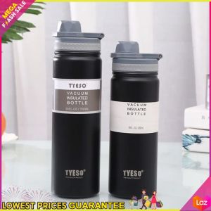 Tyeso Tumbler With Handle Free Pouch Bag 530ml/750ml Keep Hot And Cold 304 Stainless Steel Double Layer Insulated Thermos Flask Water Bottle Botol Air 保温瓶保温杯
