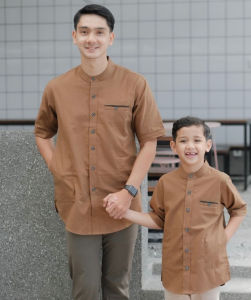 BAYAR DITEMPAT! Baju Koko Couple Ayah Anak / Baju Muslim Lebaran Couple Ayah Anak - Kurta Zidan
