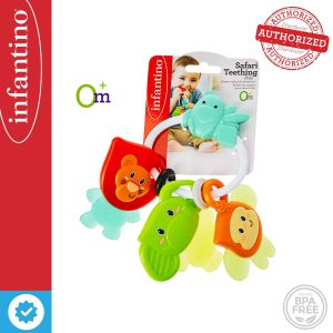 INFANTINO Safari Teething Pals™ (BPA-Free) - European Norms Safety Standards (EN71) Certified | Teether | 0 months+