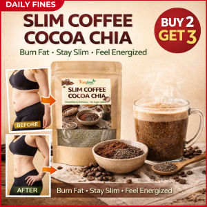 BUY 2 GET 3 Slim Coffee Cocoa Chia Drink Mix Weight Loss Burn Fat Energy No Sugar High Fiber Vinafood