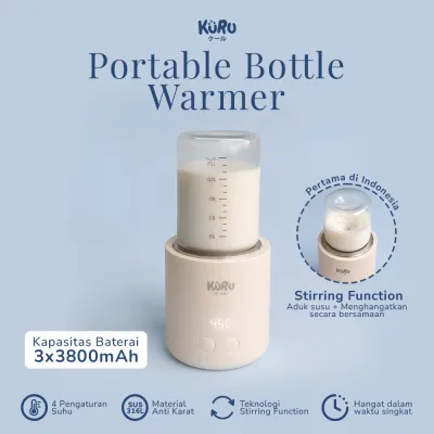 KURU T5 Gen2 Portable Baby Milk Bottle Warmer Stirring Function | Penghangat Botol Susu Bayi Rechargeable