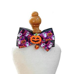 Polyester Pet Neckband Collar For Halloween Celebration Customizable Design Night Visibility Easy Cleaning