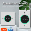 Boland WIFI Smart Exit Button Contactless Release Button Door Access Control System Switch Tuya SmartLife App Remote Control. 