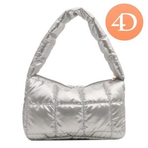 Women Trendy PU Quilted Underarm Bag Solid Color Cross Body Bag for Casual and Formal Events