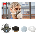 Bộ 4 món mặt nạ phòng độc 3M 3200 + Phin lọc 3301K + Tấm lọc 7711 + nắp nhựa 774  - Mặt nạ chống độc, bụi - Dùng phun sơn, phun xịt hóa chất - Hàng Chính Hãng SafeMall. 