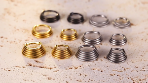 Comfortable Wear Sturdy Alloy Nose Piercing Rings Featuring Unique Three and Five Layer Bell Styles Stylish Outfits