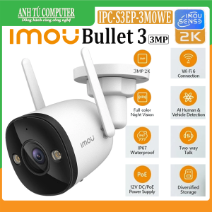 Camera Wifi 3MP 2K IMOU BULLET 3 IPC-S3EP-3M0WE Có đàm thoại còi hú