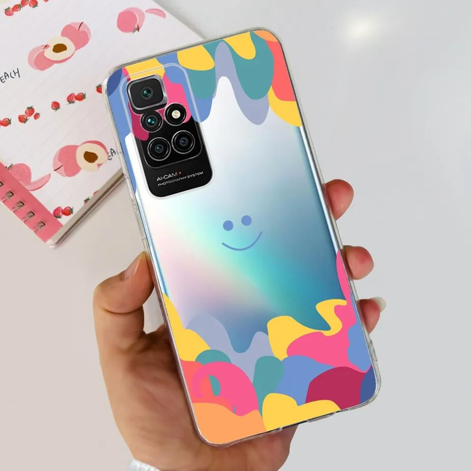 For Xiaomi Redmi 10 Case Cute Fashion Painted Cover Clear Silicone