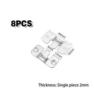 8pcs Stainless Steel Photo Frame Hook Z-Clips Furniture Interlock Bracket Photo Hanging Bracket