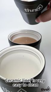 Thrst 13oz Ceramic mugcoffee tumbler hot and cold ceramic mug with cover ceramic coffee mug