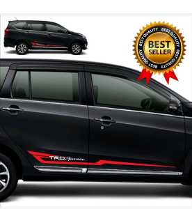 Stiker Striping Mobil Universal Merah Tahan Air untuk Toyota Avanza/Innova/Xenia/Calya/Sygra