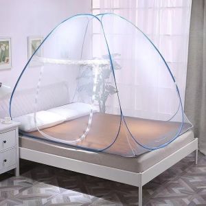 Tea มุ้งกันยุง มุ้งสปริงกาง มุ้งเต็นท์ กันแมลง กันยุง 3.5ฟุต 5ฟุต 6ฟุต เต็นท์มุ้งสปริง ( สูง 150 cm) มุงกันยุง มุ้งเต้นท์