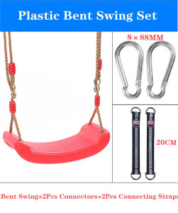 Fast Delivery Kids Outdoor Plastic Bent Swing Backyard Kindergarten Playground Buaian Kanak kanak